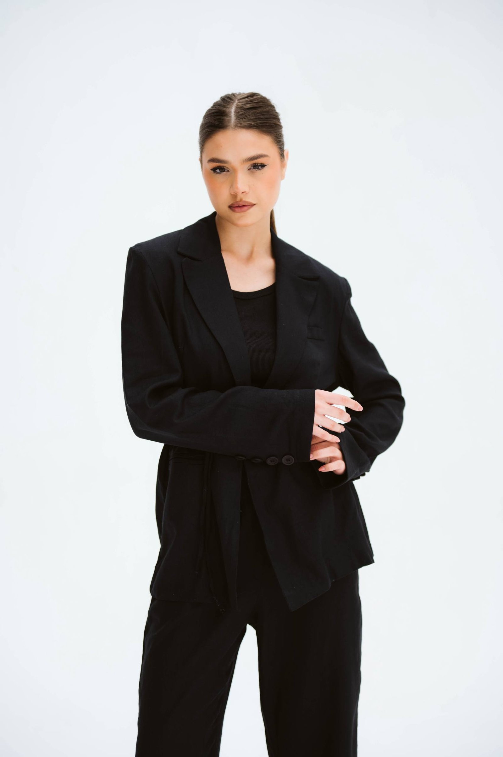 photo_2026-03-01_15-18-27 The belted Linen Blazer Suit Relaxed-co-ord-set - Image 1